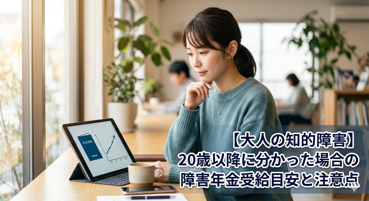 【大人の知的障害】20歳以降に分かった場合の障害年金受給目安と注意点